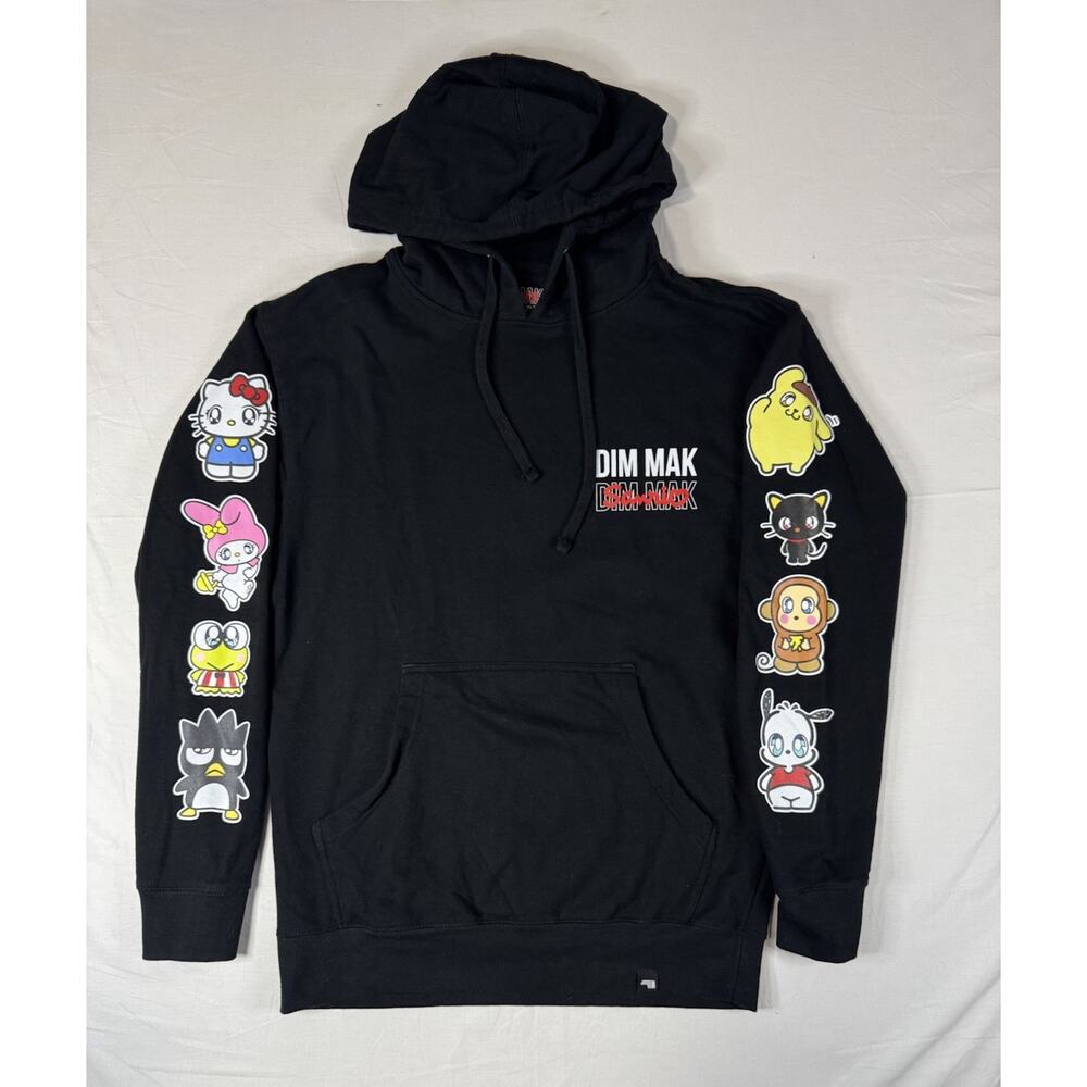 Dim Mak x Sanrio By Steve Aoki - Black Rainbow Hoodie Graphic - Size M - Unique